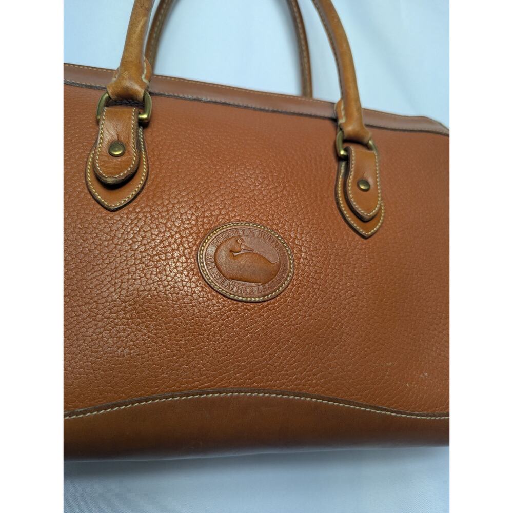 Vintage Dooney & Bourke Pebble British Tan Vachetta Leather Satchel Bag USA - Picture 10 of 16